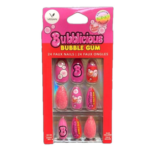 Bubblicious Stiletto Vegan Faux Nail Set - 24 Pack - NWT